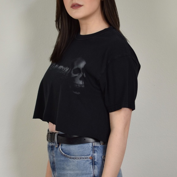 Harley-Davidson Hawaiian Skull Crop Top T-Shirt - Picture 4 of 7